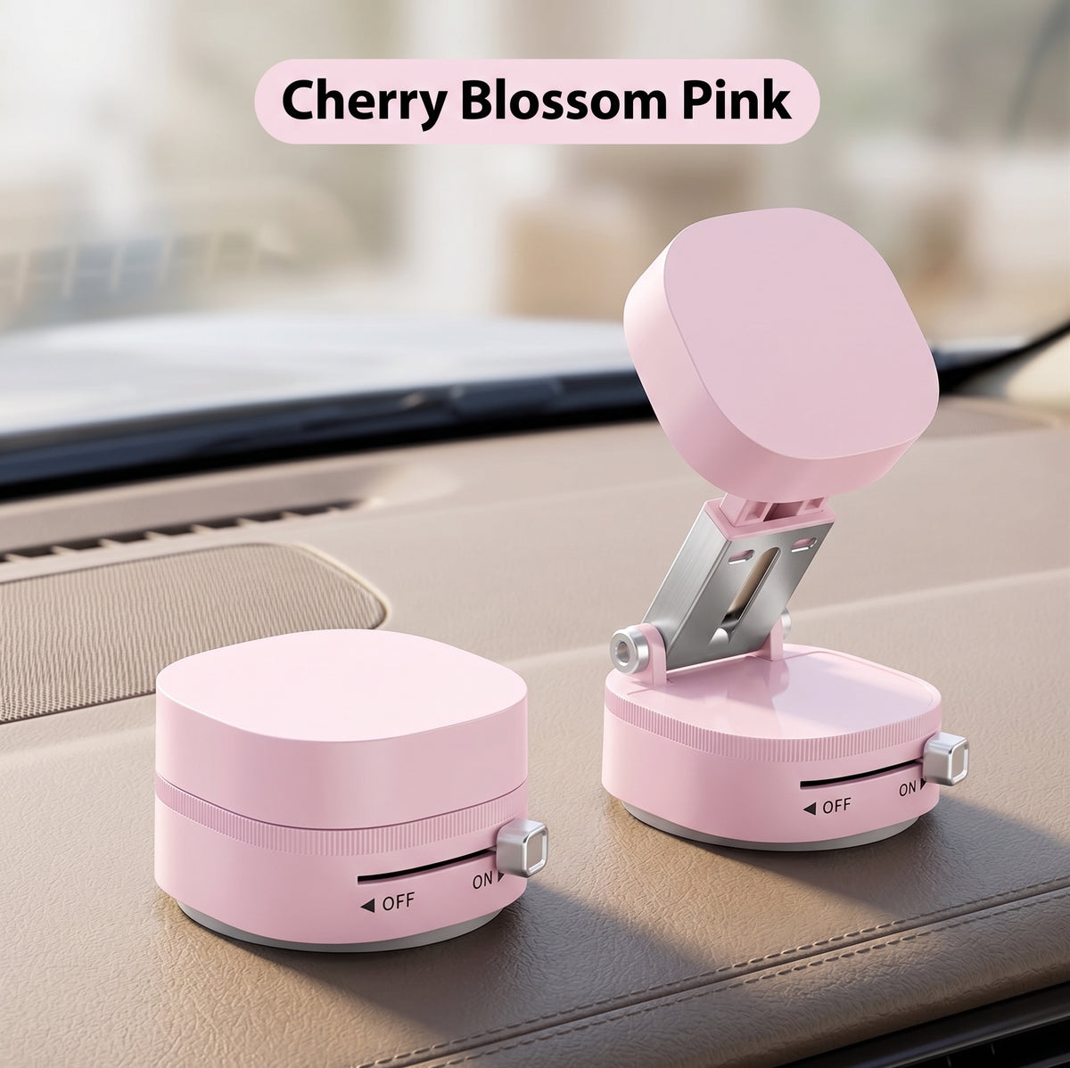 JAE's Magnetic Foldable Car Phone Holder with Suction Cup