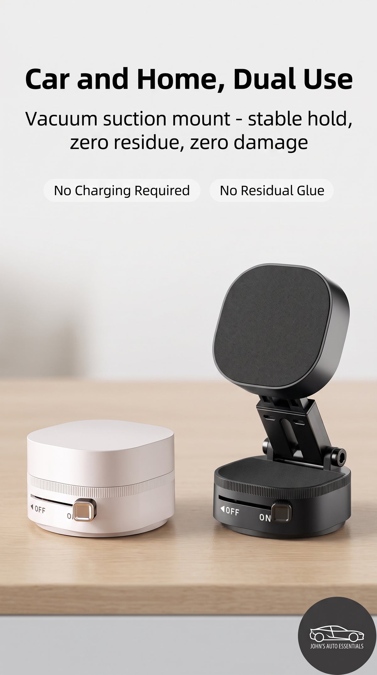 JAE's Magnetic Foldable Car Phone Holder with Suction Cup